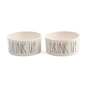 RAE DUNN Drink Up Pet Bowl
